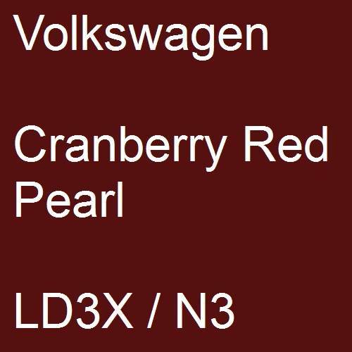 Volkswagen, Cranberry Red Pearl, LD3X / N3.